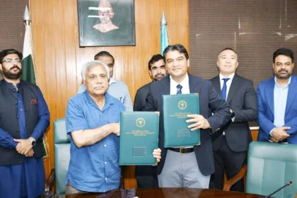 PMAS-AAUR and Nazarbayev University officials at MoU signing ceremony in Rawalpindi