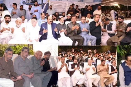 Participants attend Qul ceremony for wife of late Raja Muhammad Yousuf in Rawalpindi