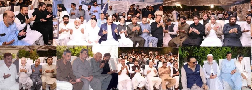 Participants attend Qul ceremony for wife of late Raja Muhammad Yousuf in Rawalpindi