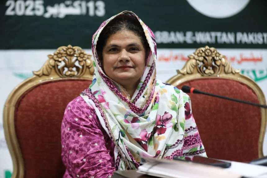 Rakhshanda Tasneem speaking at a Rabiul Awwal sitting in Islamabad