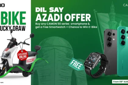 TECNO CAMON 50 Series Independence Day offer with free Watch 3 Active