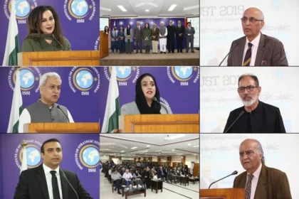 Speakers at ISSI seminar marking Youm-e-Istehsal in Islamabad
