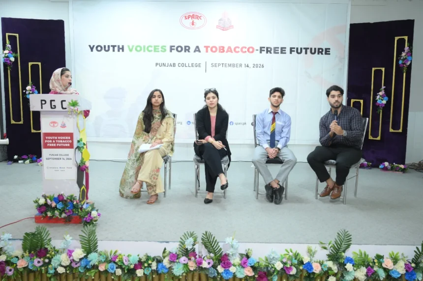 Youth ambassadors at a SPARC session calling for 85pc graphic health warnings on cigarette packs
