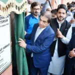 Federal Minister Muhammad Hanif Abbasi inaugurating the renovated auditorium at PMAS Arid Agriculture University Rawalpindi