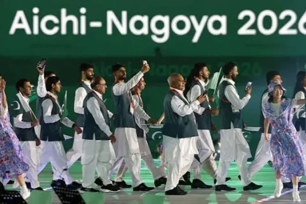 Fireworks at the opening ceremony of the 20th Asian Games in Nagoya, Japan