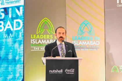 Dr Faisal Hashmi speaking at The Leaders in Islamabad Business Summit 2026