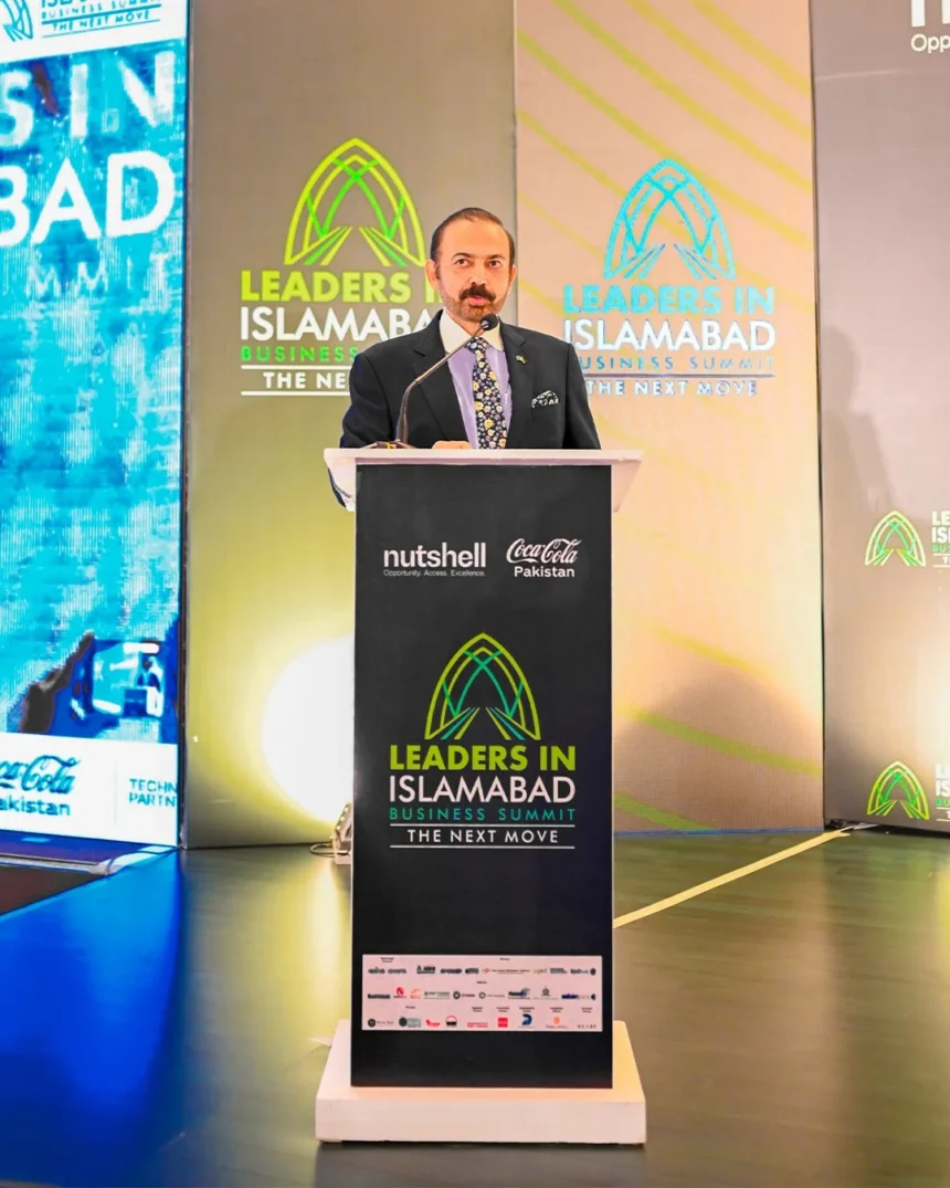 Dr Faisal Hashmi speaking at The Leaders in Islamabad Business Summit 2026