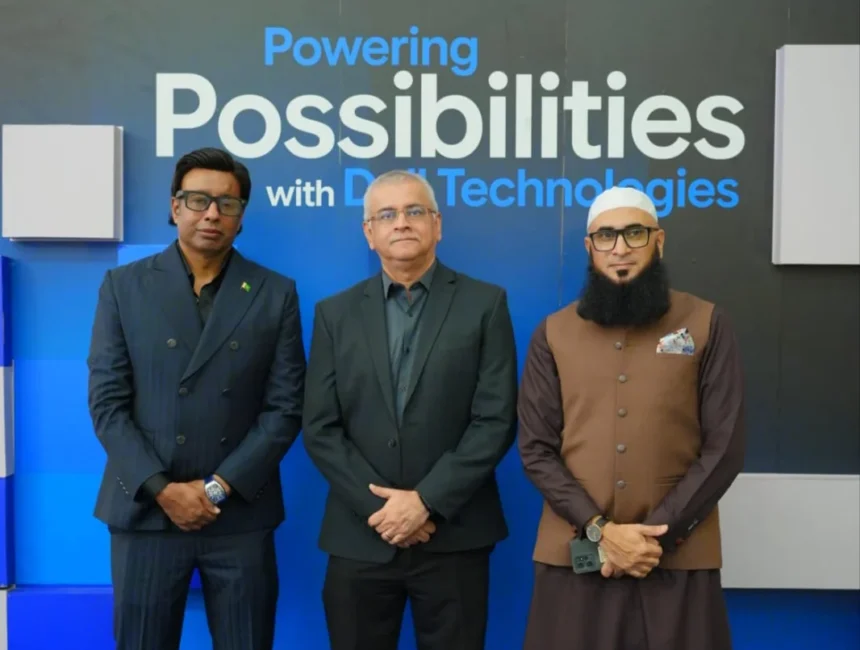 SI Global Solutions and Dell Technologies representatives at Powering Possibilities Technologies event in Karachi