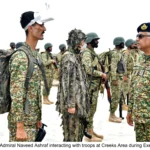 Chief of the Naval Staff Admiral Naveed Ashraf reviewing Exercise SEASPARK 2026
