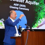 Dr Musadik Masood Malik addressing an event on protecting Islamabad’s aquifers