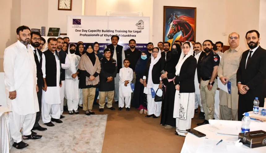 Participants attend SHARP Pakistan training on human rights-based sentencing and due process in Khyber Pakhtunkhwa