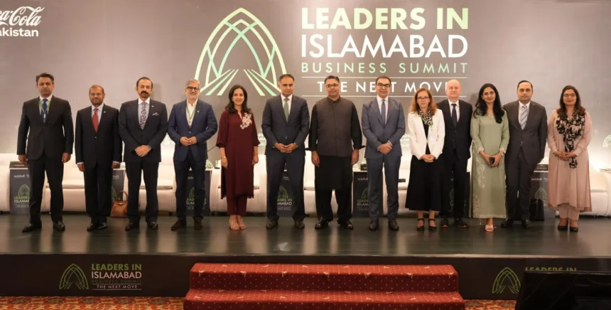 Speakers and participants at the Leaders in Islamabad Business Summit 2026 in Islamabad