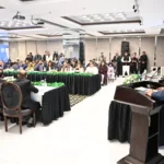 Chairman Senate Syed Yousuf Raza Gilani addressing the Parliamentary Dialogue on Migration Governance in Islamabad