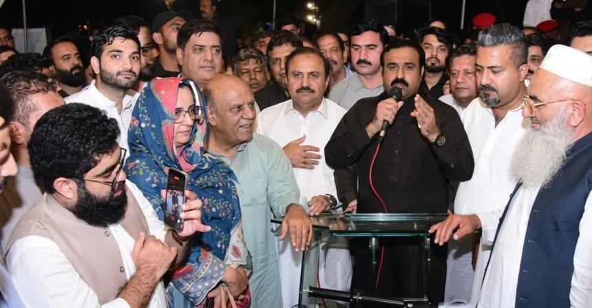 Voters and candidates at MPCHS elections in Islamabad