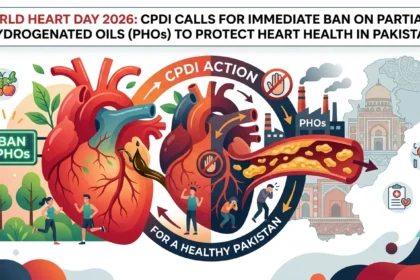 World Heart Day message calling for a ban on partially hydrogenated oils in Pakistan