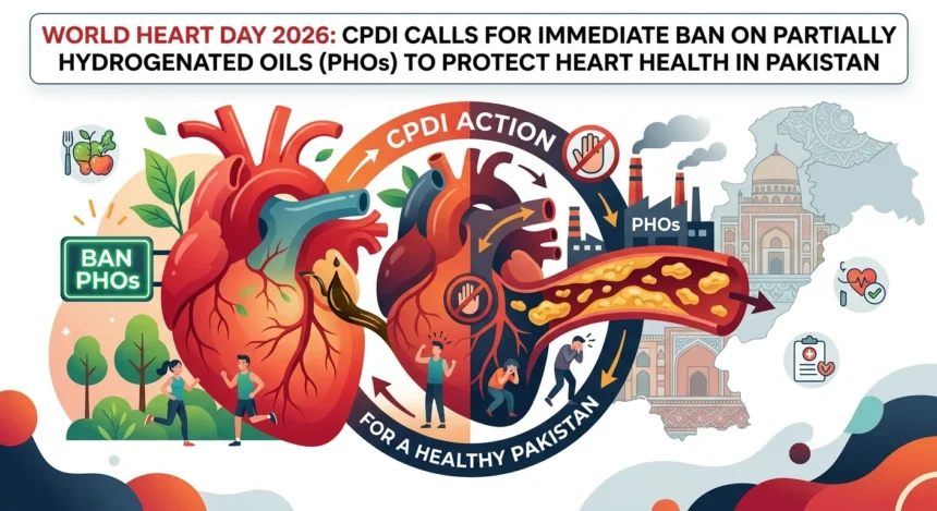 World Heart Day message calling for a ban on partially hydrogenated oils in Pakistan