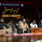 Classical musicians performing at Sham-e-Moseeqi at PNCA Auditorium Islamabad