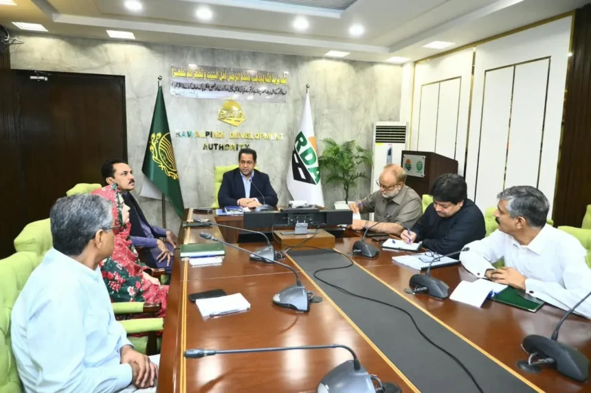 RDA officials attending a meeting on the proposed Enforcement Directorate in Rawalpindi