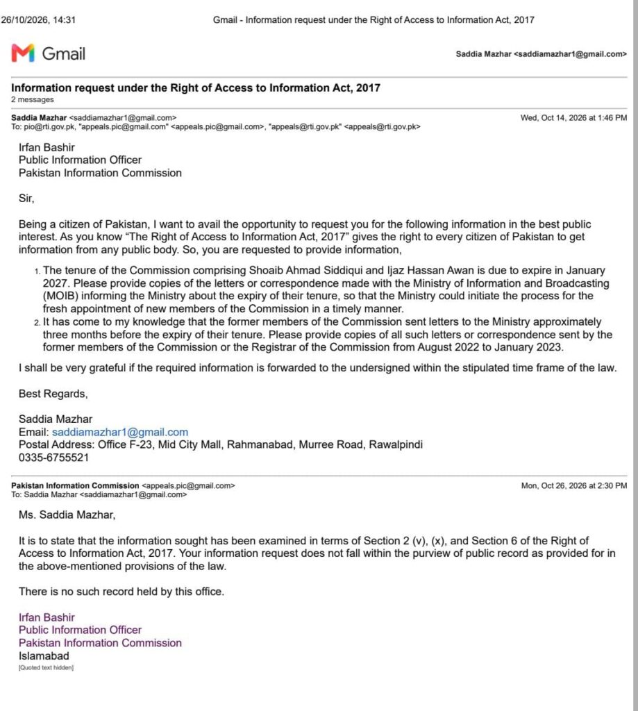 Questions over transparency as PIC declines to share appointment correspondence 2 WhatsApp Image 2026 10 26 at 8.54.17 PM