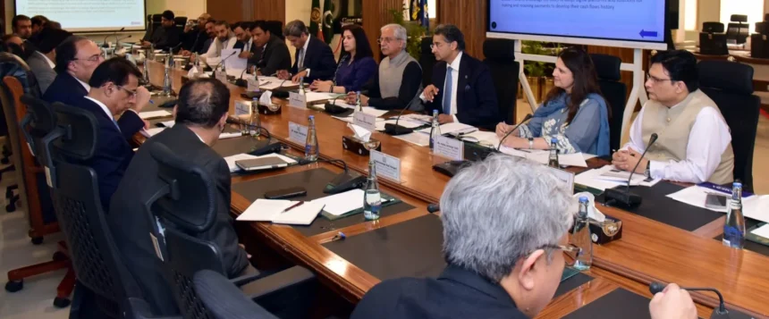 Finance Minister Muhammad Aurangzeb chairing the Access to Finance Steering Committee meeting in Islamabad