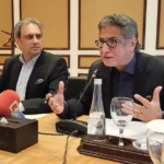 Mian Imran Masood addressing a media briefing on curriculum reforms in Islamabad