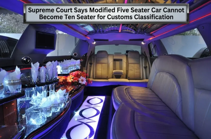 Supreme Court ruling on customs classification of a modified limousine