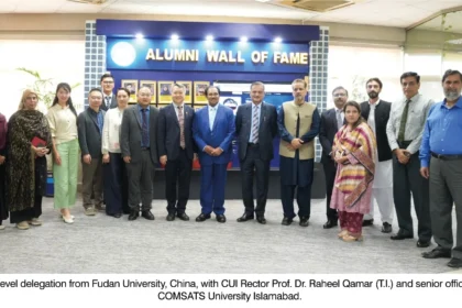 Fudan University delegation during visit to COMSATS University Islamabad