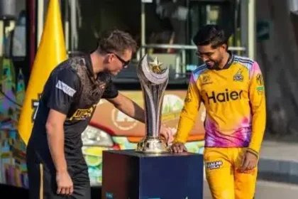 HBL PSL trophy displayed ahead of Pakistan Super League season
