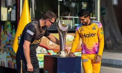 HBL PSL trophy displayed ahead of Pakistan Super League season