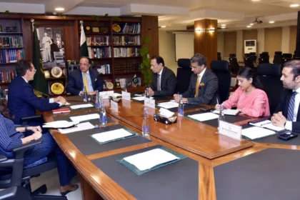 Finance Minister Muhammad Aurangzeb meeting IFC representatives in Islamabad