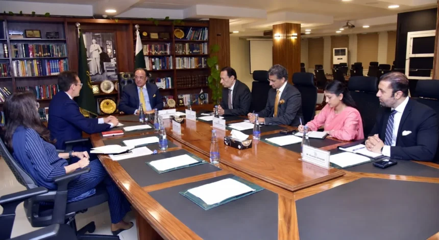 Finance Minister Muhammad Aurangzeb meeting IFC representatives in Islamabad