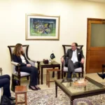 IMF Mission Chief Iva Petrova meeting Finance Minister Muhammad Aurangzeb in Islamabad