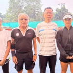 Junior tennis players at Aitchison College for J-30 championship