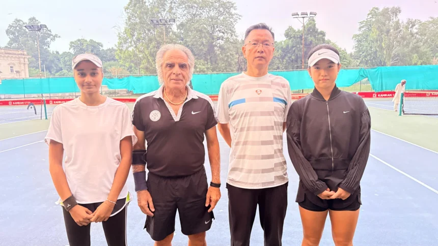 Junior tennis players at Aitchison College for J-30 championship