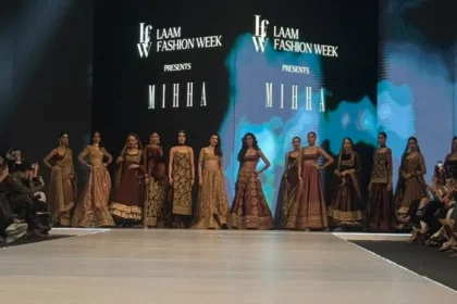 Models walk the runway on Day 2 of LAAM Fashion Week Season 2 in Lahore