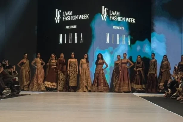 Models walk the runway on Day 2 of LAAM Fashion Week Season 2 in Lahore