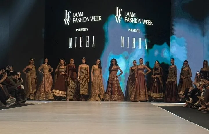 Models walk the runway on Day 2 of LAAM Fashion Week Season 2 in Lahore