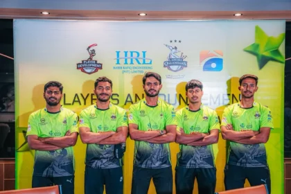 PCB Chairman Syed Mohsin Raza Naqvi at Lahore Qalandars player announcement ceremony