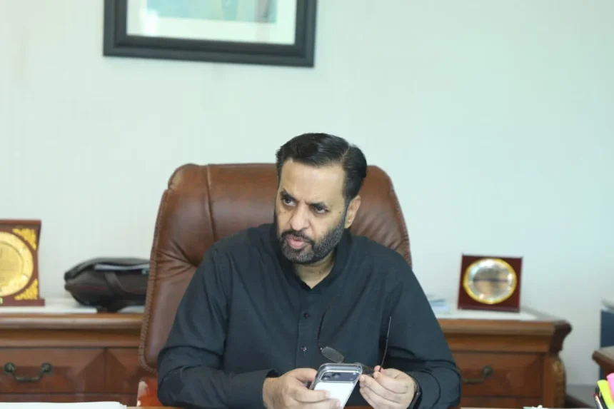 Health Minister Mustafa Kamal chairing a meeting on Margalla Hospital inauguration preparations