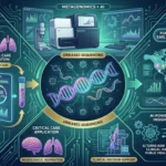 Illustration of metagenomic sequencing and artificial intelligence used for infectious disease diagnosis