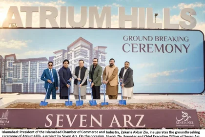 Zakaria Akbar Zia attending the groundbreaking ceremony of Atrium Hills in Islamabad