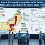 Flood-affected agricultural land and settlements in Pakistan
