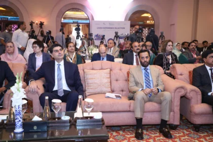 Federal Minister for Health Syed Mustafa Kamal addressing the Pakistan Global Mental Health Summit 2026 in Islamabad
