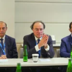 Finance Minister Muhammad Aurangzeb addressing Barclays investor roundtable in Bangkok