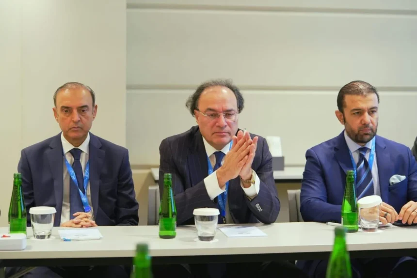 Finance Minister Muhammad Aurangzeb addressing Barclays investor roundtable in Bangkok