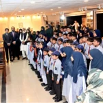 Students visiting Parliament House Islamabad during a study tour