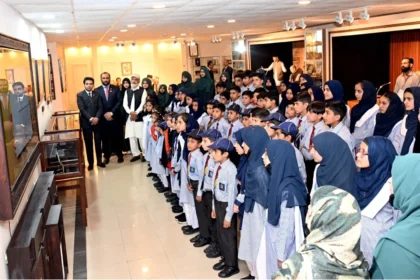 Students visiting Parliament House Islamabad during a study tour