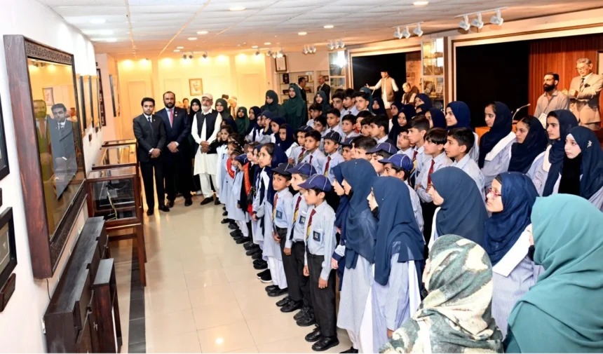 Students visiting Parliament House Islamabad during a study tour