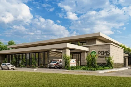 PIMS Oversight Committee delegation reviewing the new emergency block in Islamabad