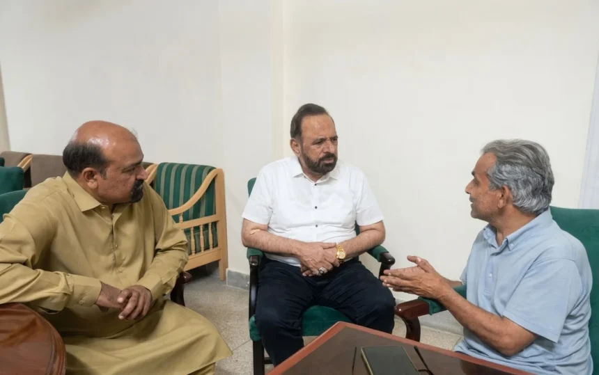 PML-Q Chief Organiser Dr Mohammad Amjad meeting minority wing leaders in Islamabad